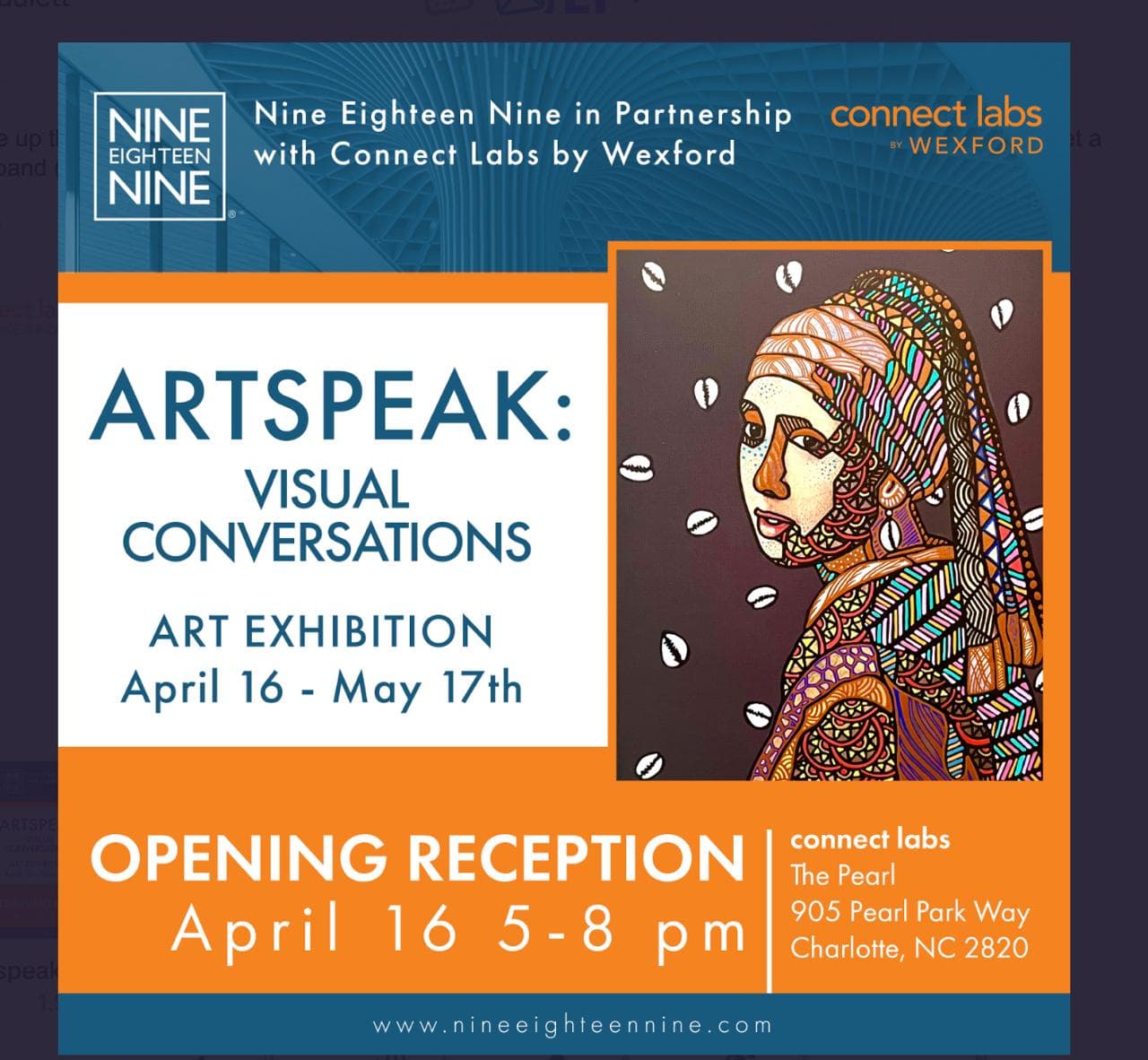 ARTSPEAK Visual Conversations opening reception poster