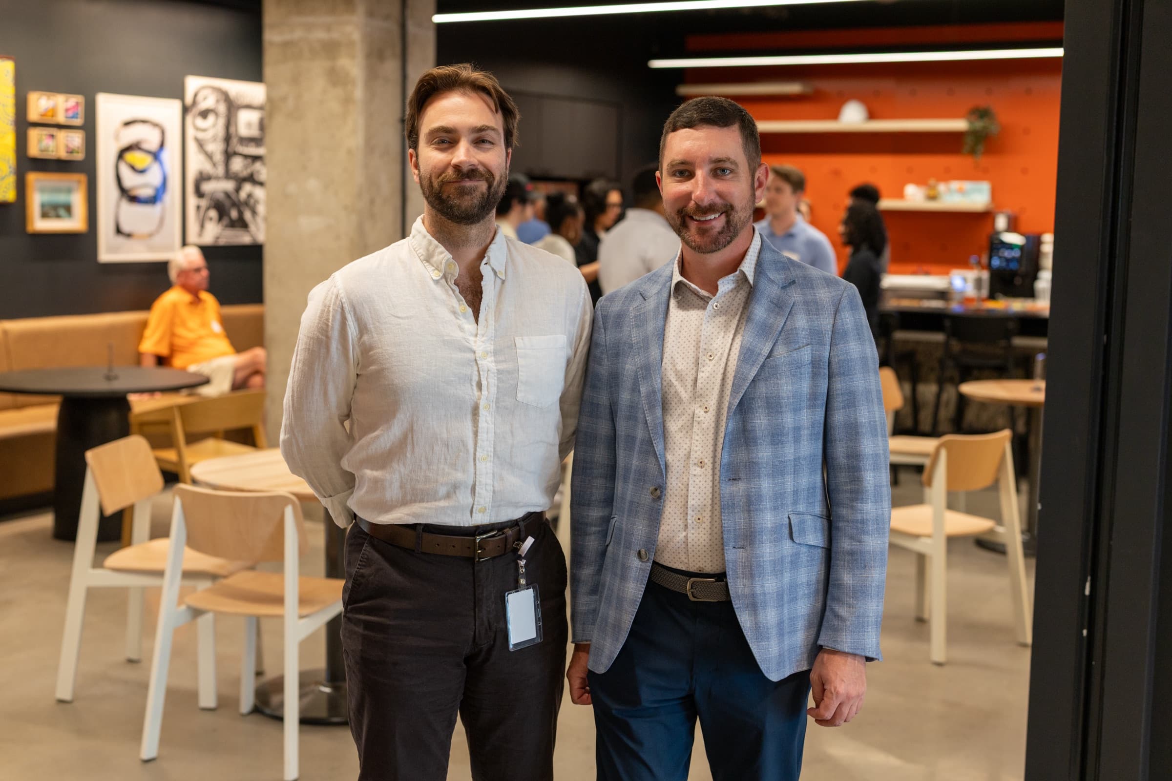 Cody McHale and Steve St. Onge together at Connect Labs Neighbor Night, The Pearl
