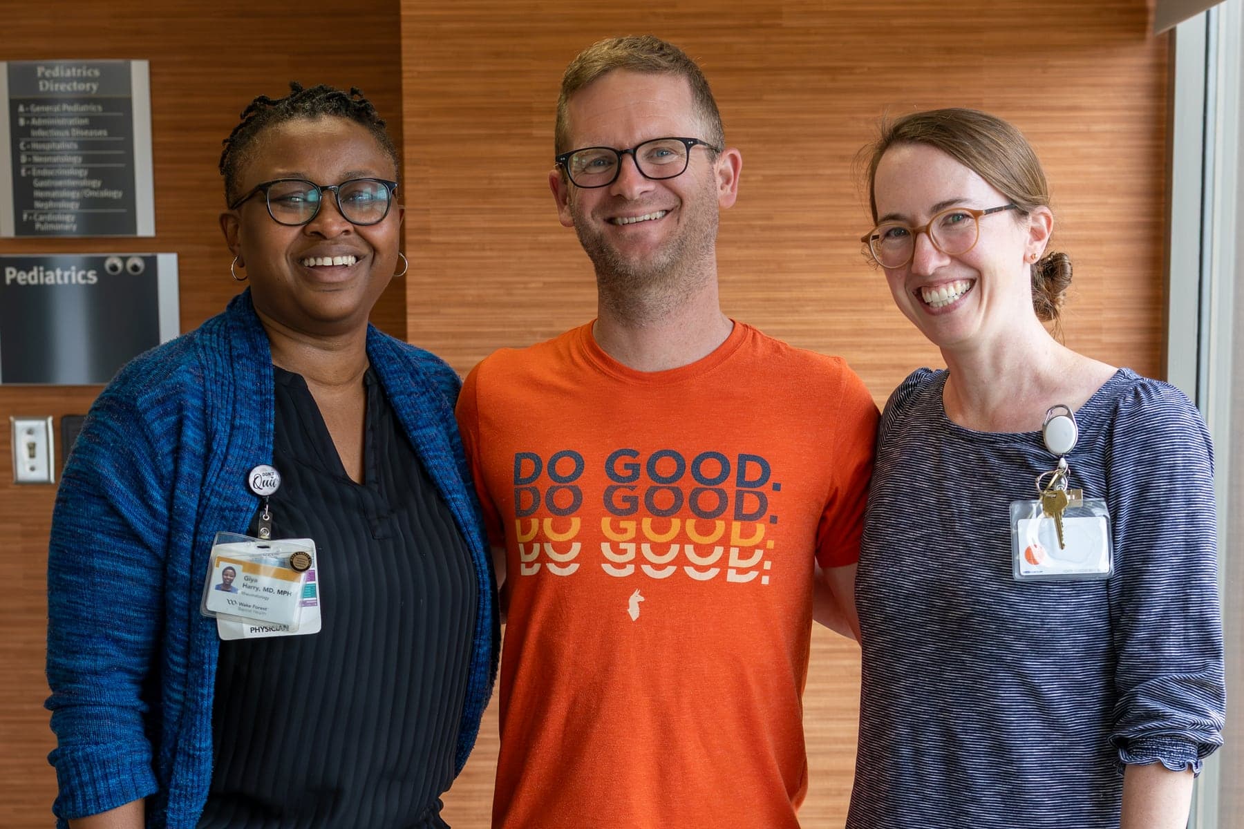 Dr. Giya Harry, Dr. Andrew South, and Dr. Carol Vincent, founding faculty of COACH Catalyst, at Wake Forest University School of Medicine